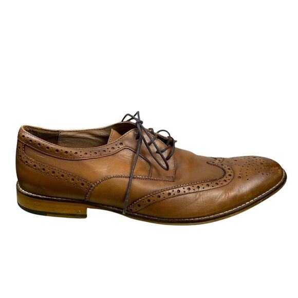 Ashton Grey Collection Light Brown  Wingtip Oxford Dress Shoes - Size 11 - Picture 1 of 8